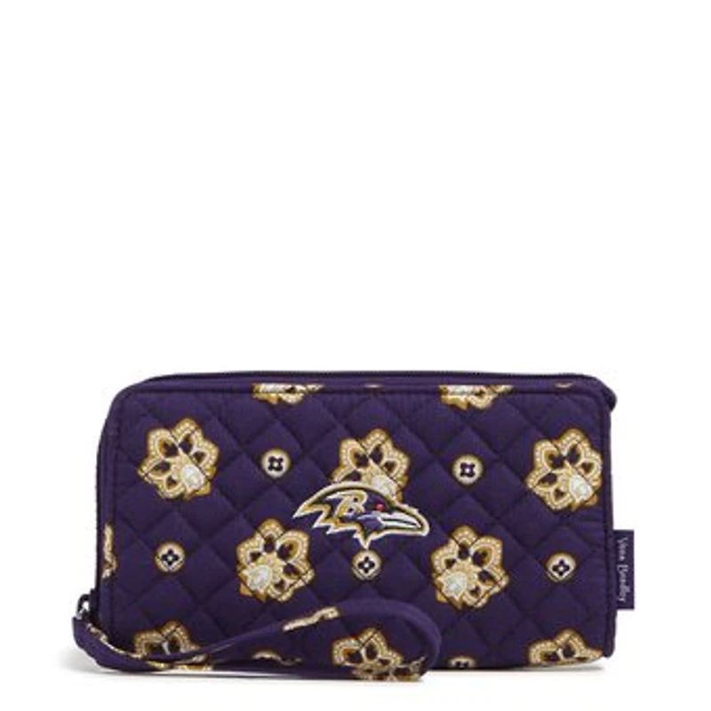 Women's Vera Bradley Baltimore Ravens RFID Front-Zip Wristlet