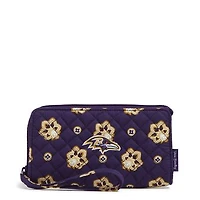 Women's Vera Bradley Baltimore Ravens RFID Front-Zip Wristlet