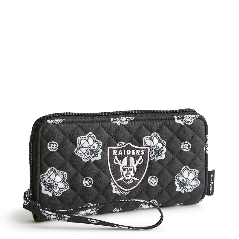 Women's Vera Bradley Las Vegas Raiders RFID Front-Zip Wristlet