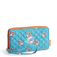 Women's Vera Bradley Miami Dolphins RFID Front-Zip Wristlet