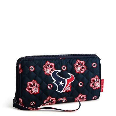 Women's Vera Bradley Houston Texans RFID Front-Zip Wristlet
