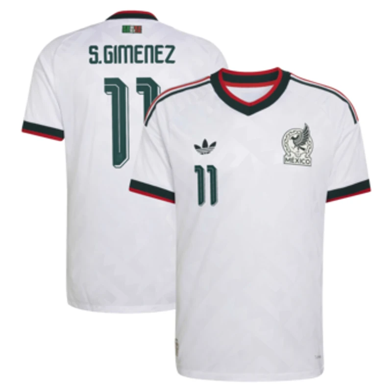 Men's adidas Santiago Gimenez White Mexico National Team 2026 Away On-Field Authentic Jersey