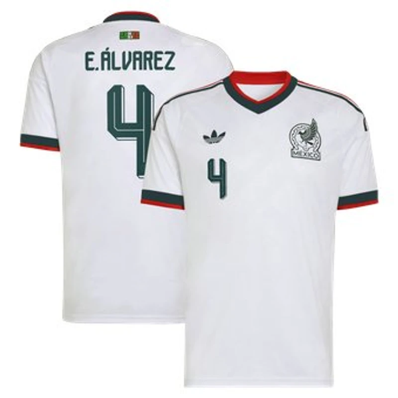 Men's adidas Edson Álvarez White Mexico National Team 2026 Away Replica Jersey