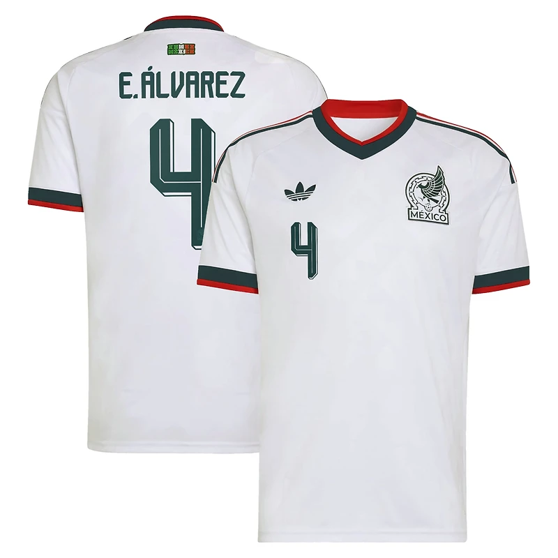 Men's adidas Edson Álvarez White Mexico National Team 2026 Away Replica Jersey