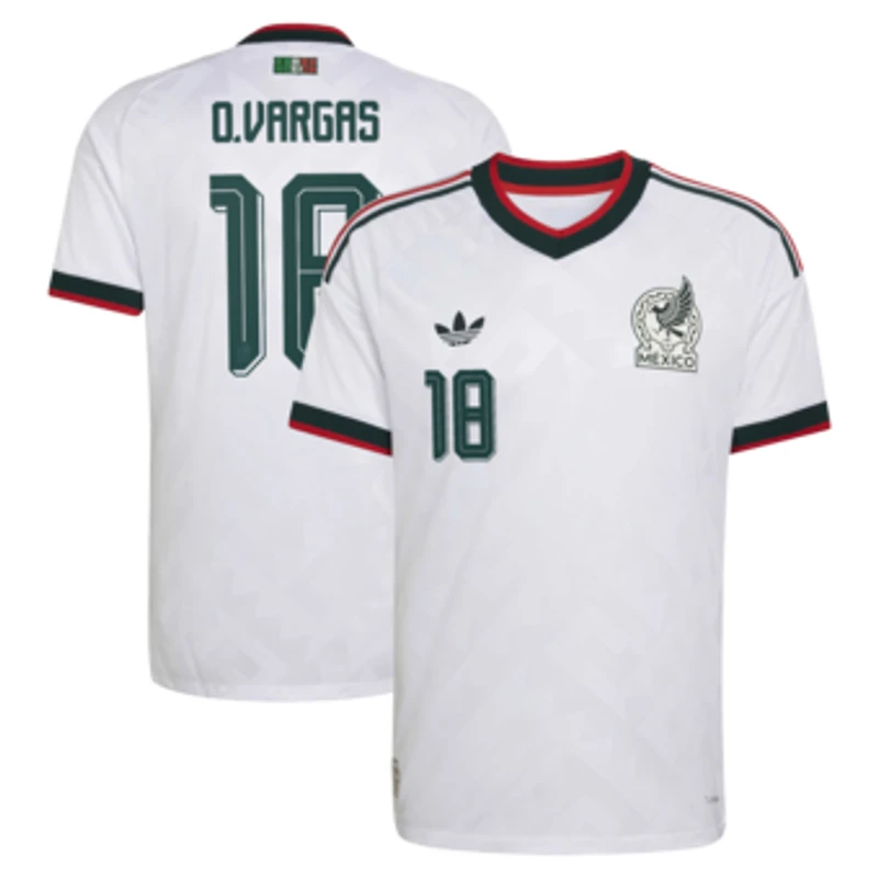 Men's adidas Obed Vargas White Mexico National Team  2026 Away On-Field Authentic Jersey