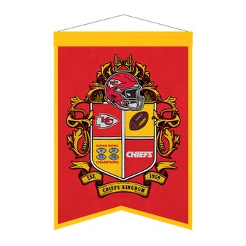 Kansas City Chiefs 15" x 22" Crest Banner