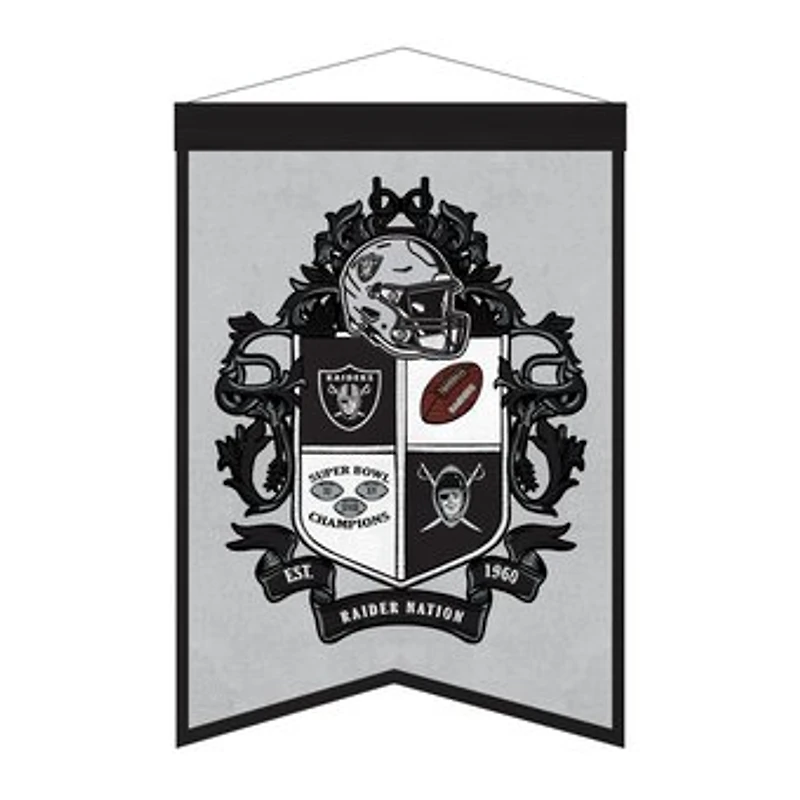 Las Vegas Raiders 15" x 22" Crest Banner