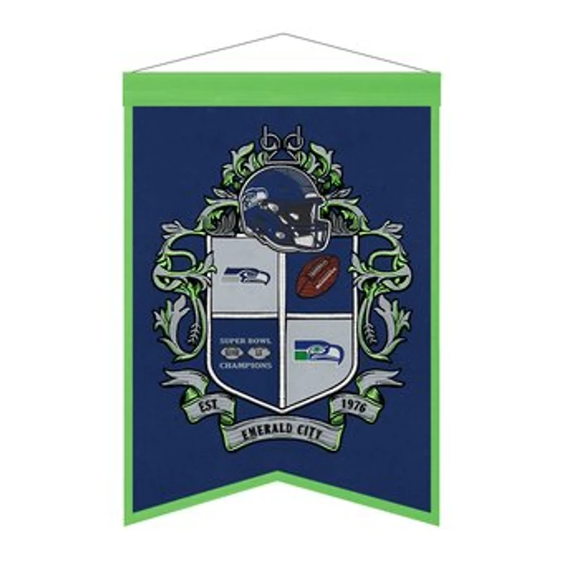 Seattle Seahawks 15" x 22" Crest Banner