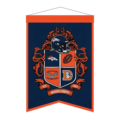 Denver Broncos 15" x 22" Crest Banner