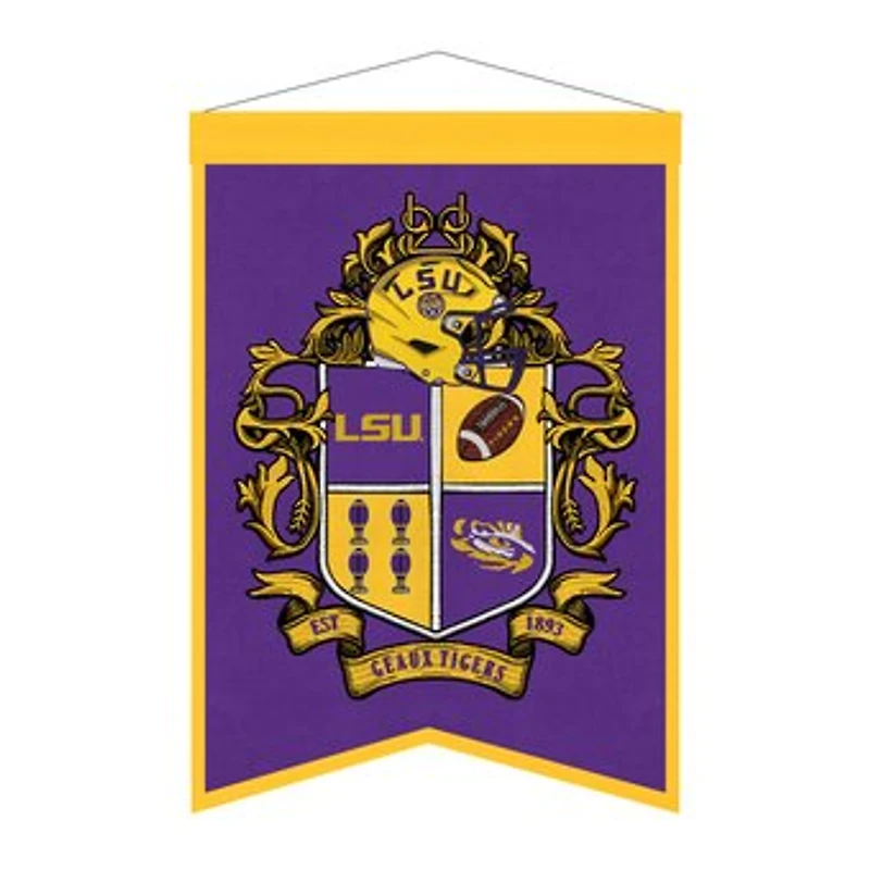 LSU Tigers 15" x 22" Crest Banner