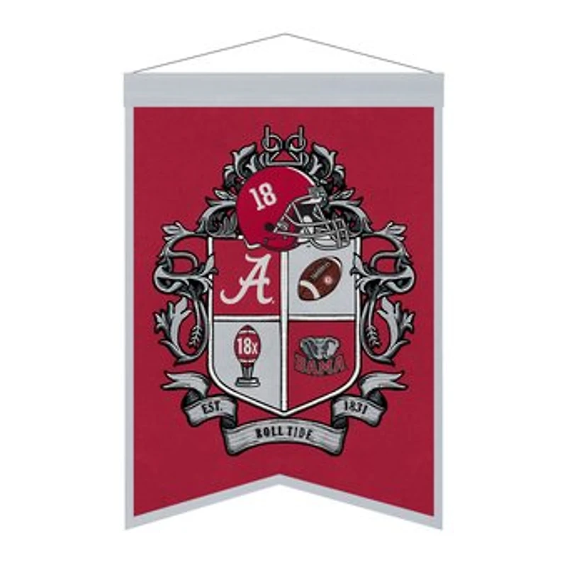 Alabama Crimson Tide 15" x 22" Crest Banner