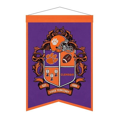 Clemson Tigers 15" x 22" Crest Banner