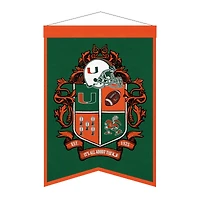 Miami Hurricanes 15" x 22" Crest Banner