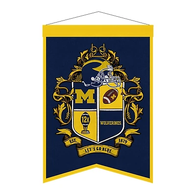 Michigan Wolverines 15" x 22" Crest Banner