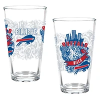 Buffalo Bills Hometown Series 16oz Pint Glass 2-Piece Set with Gift Box
