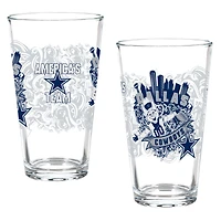 Dallas Cowboys Hometown Series 16oz Pint Glass 2-Piece Set with Gift Box