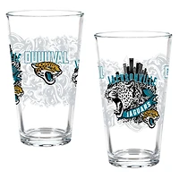 Jacksonville Jaguars Hometown Series 16oz Pint Glass 2-Piece Set with Gift Box