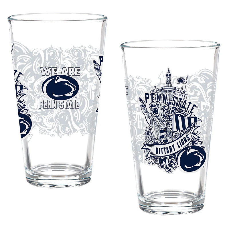 Penn State Nittany Lions Hometown Series 16oz Pint Glass 2-Piece Set with Gift Box