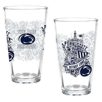Penn State Nittany Lions Hometown Series 16oz Pint Glass 2-Piece Set with Gift Box
