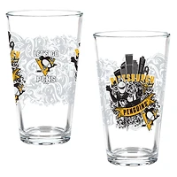 Pittsburgh Penguins Hometown Series 16oz Pint Glass 2-Piece Set with Gift Box
