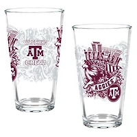 Texas A&M Aggies Hometown Series 16oz Pint Glass 2-Piece Set with Gift Box