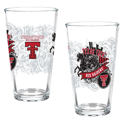 Texas Tech Red Raiders Hometown Series 16oz Pint Glass 2-Piece Set with Gift Box