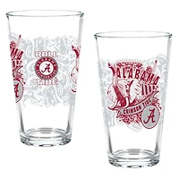Alabama Crimson Tide Hometown Series 16oz Pint Glass 2-Piece Set with Gift Box
