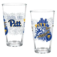 Pitt Panthers Hometown Series 16oz Pint Glass 2-Piece Set with Gift Box