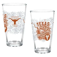 Texas Longhorns Hometown Series 16oz Pint Glass 2-Piece Set with Gift Box