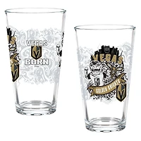 Vegas Golden Knights Hometown Series 16oz Pint Glass 2-Piece Set with Gift Box