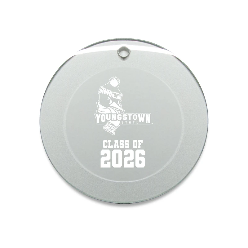 Jardine Youngstown State Penguins 3.25" Class of 2026 Round Glass Ornament