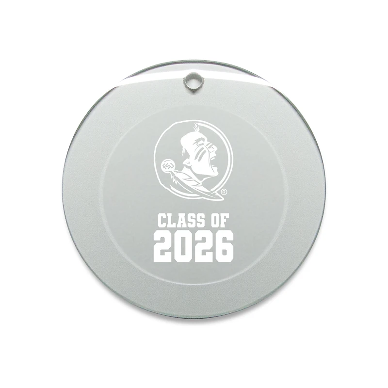 Jardine Florida State Seminoles 3.25" Class of 2026 Round Glass Ornament