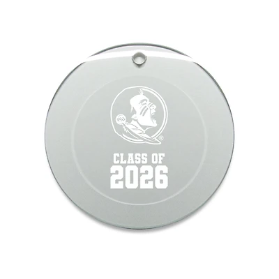 Jardine Florida State Seminoles 3.25" Class of 2026 Round Glass Ornament