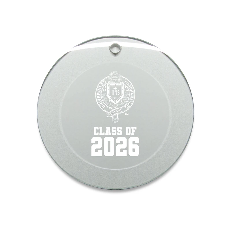 Jardine Fordham Rams 3.25" Class of 2026 Round Glass Ornament
