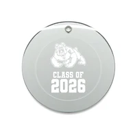 Jardine Fresno State Bulldogs 3.25" Class of 2026 Round Glass Ornament