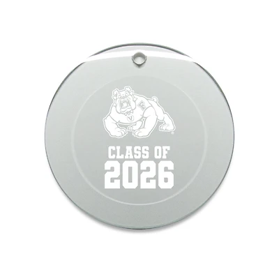 Jardine Fresno State Bulldogs 3.25" Class of 2026 Round Glass Ornament
