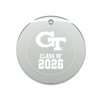 Jardine Georgia Tech Yellow Jackets 3.25" Class of 2026 Round Glass Ornament
