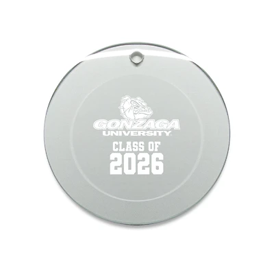 Jardine Gonzaga Bulldogs 3.25" Class of 2026 Round Glass Ornament
