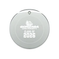 Jardine Gonzaga Bulldogs 3.25" Class of 2026 Round Glass Ornament
