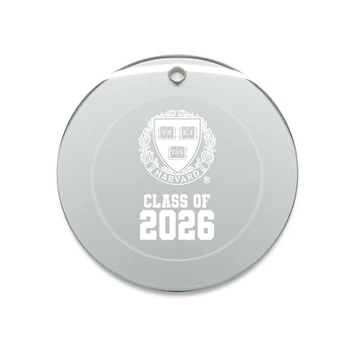 Jardine Harvard Crimson 3.25" Class of 2026 Round Glass Ornament