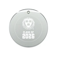 Jardine Harvard Crimson 3.25" Class of 2026 Round Glass Ornament