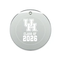 Jardine Houston Cougars 3.25" Class of 2026 Round Glass Ornament