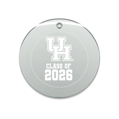 Jardine Houston Cougars 3.25" Class of 2026 Round Glass Ornament