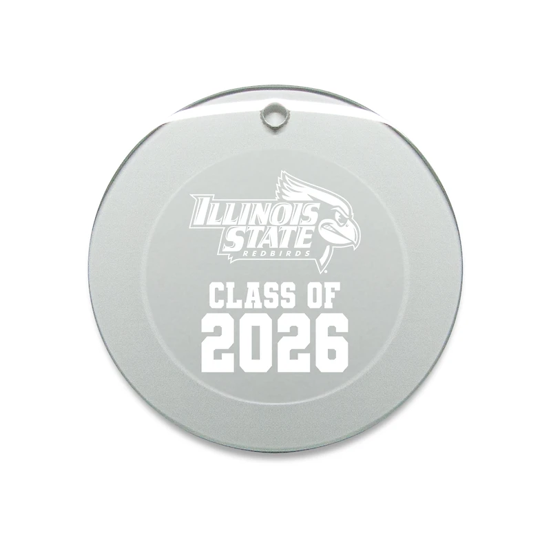 Jardine Illinois State Redbirds 3.25" Class of 2026 Round Glass Ornament