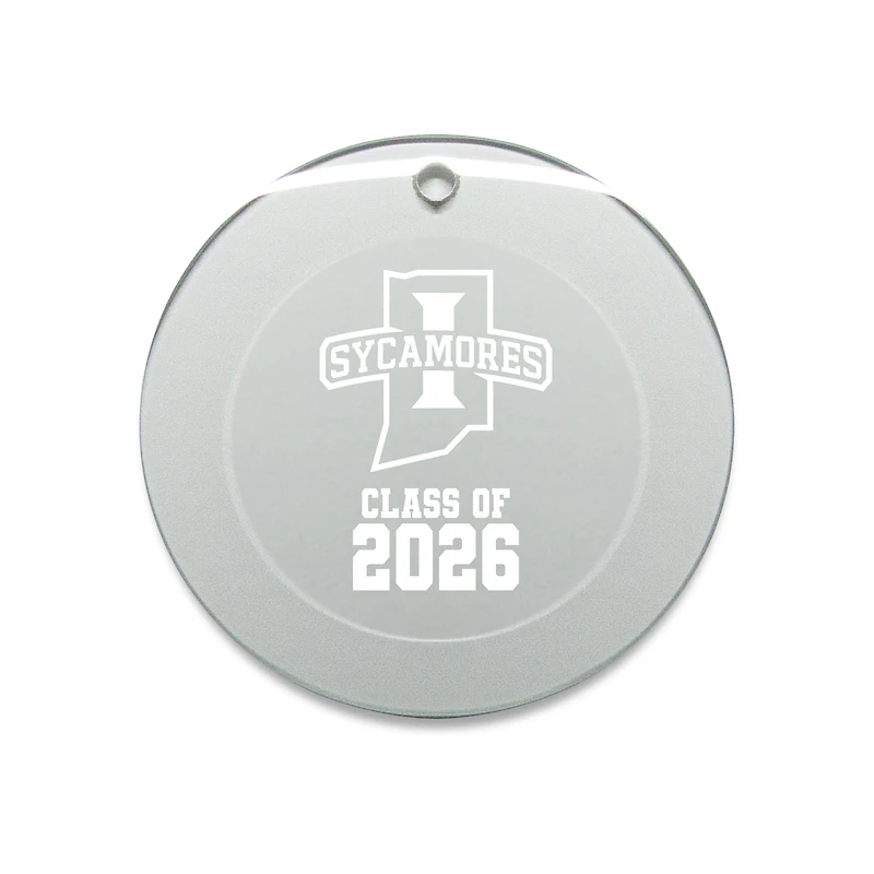 Jardine Indiana State Sycamores 3.25" Class of 2026 Round Glass Ornament