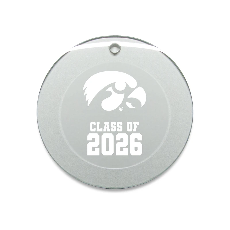 Jardine Iowa Hawkeyes 3.25" Class of 2026 Round Glass Ornament