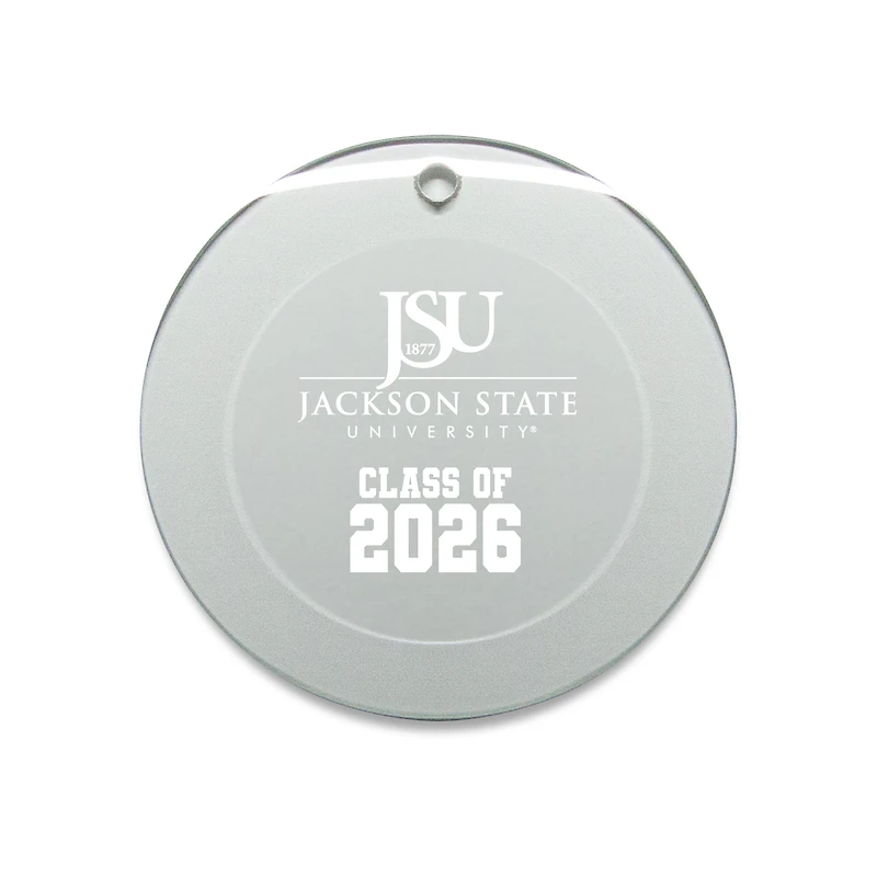 Jardine Jackson State Tigers 3.25" Class of 2026 Round Glass Ornament