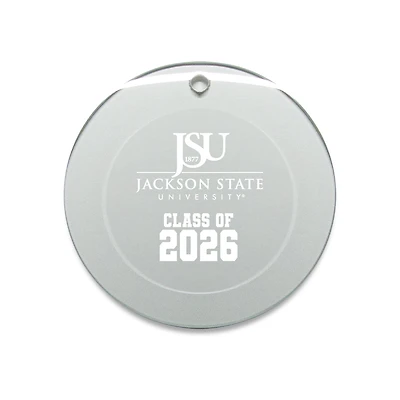 Jardine Jackson State Tigers 3.25" Class of 2026 Round Glass Ornament
