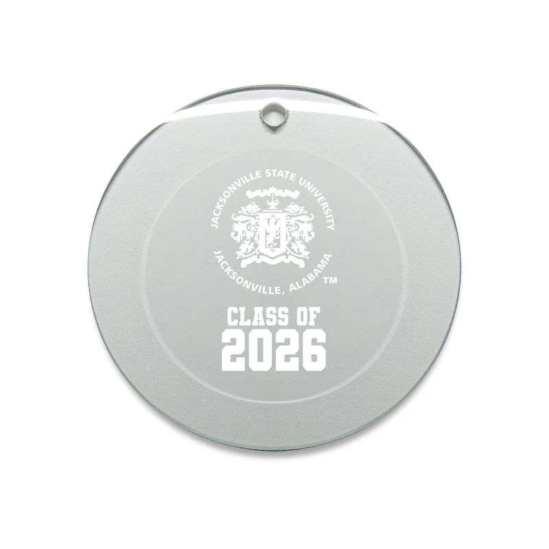 Jardine Jacksonville State Gamecocks 3.25" Class of 2026 Round Glass Ornament