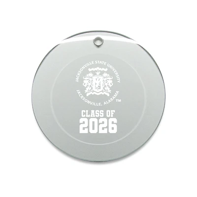 Jardine Jacksonville State Gamecocks 3.25" Class of 2026 Round Glass Ornament